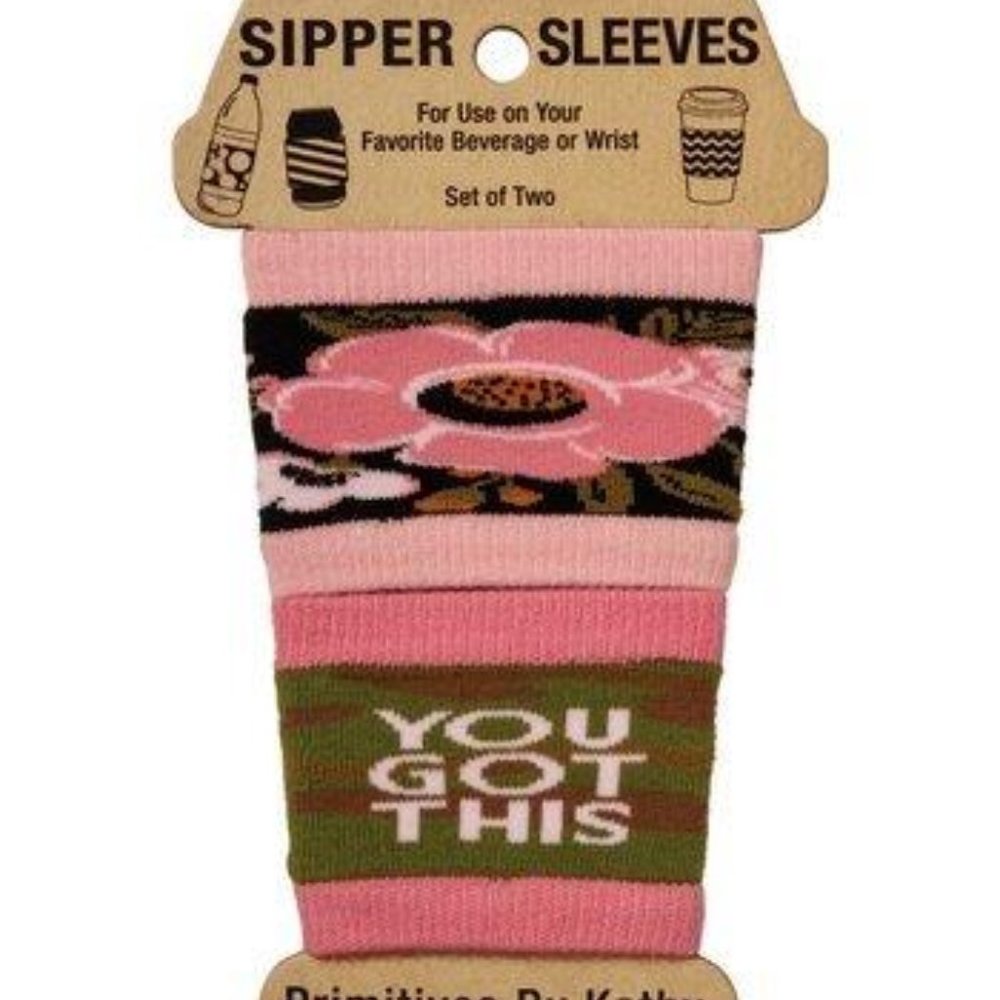 NWT Pink & Green 'You Got This' Sipper Sleeve